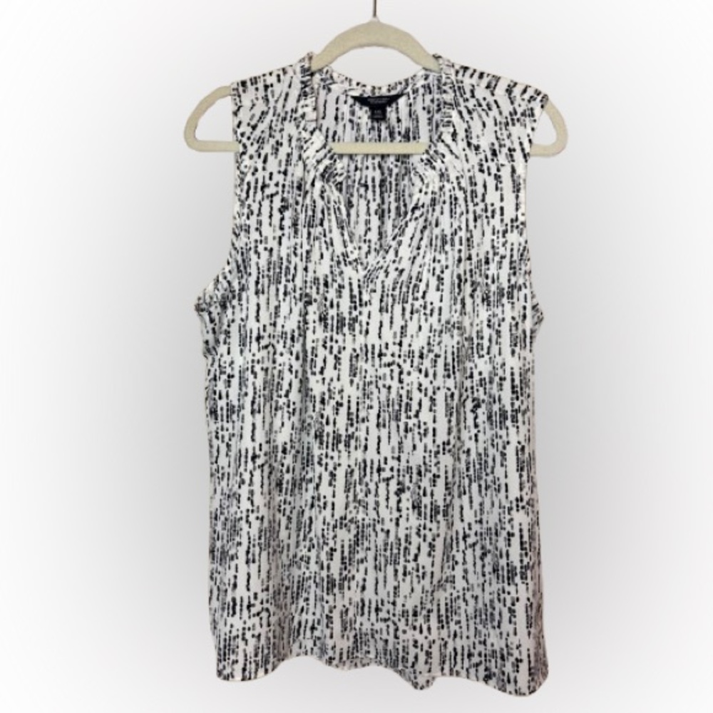 Vera Wang, Black and White Sleeveless Women's Top, XXL